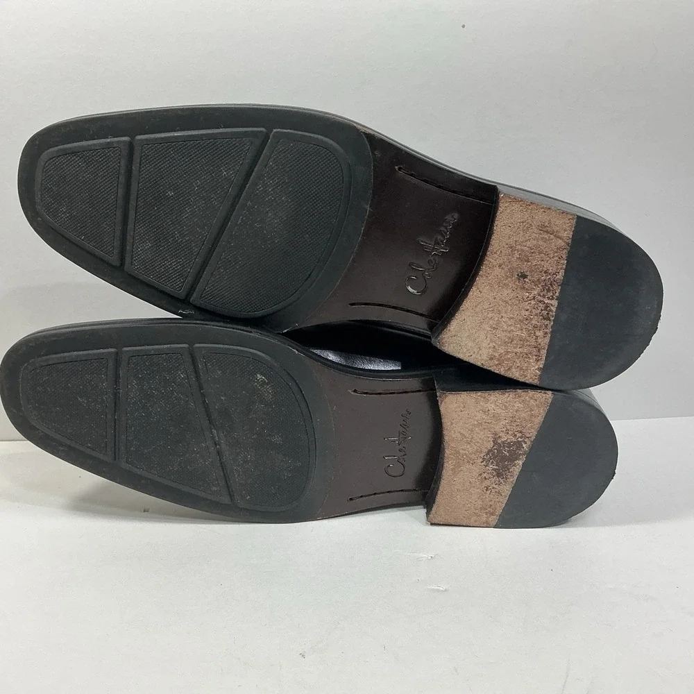 Cole Haan Lenox Hill Mens Sz‎ 7 1/2 M Split Toe Oxford Black Leather Dress Shoes